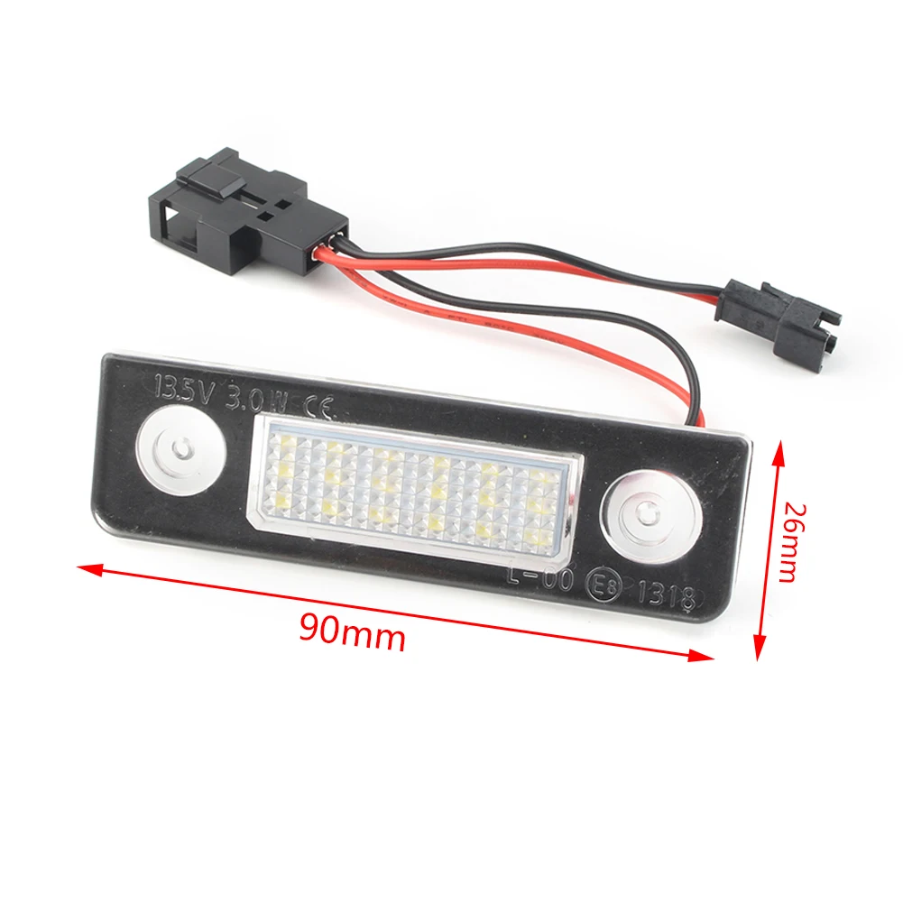 Автоматическая белая светодиодная лампа освещения номерного знака с проводкой