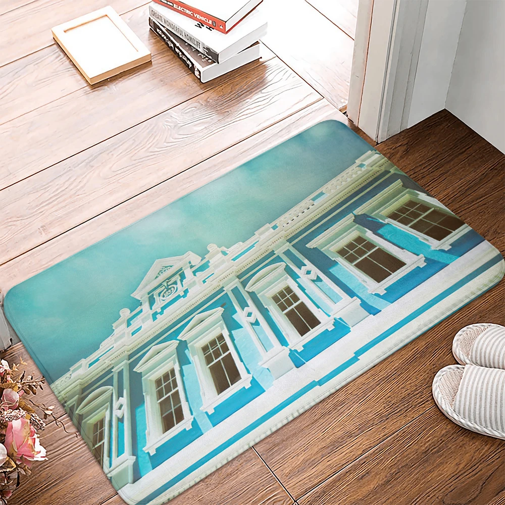 

Blue house Marble Doormat Carpet Large Kitchen Mat Soft Front Front Entrance Mats 3d Floor Carpets floor mat in the room
