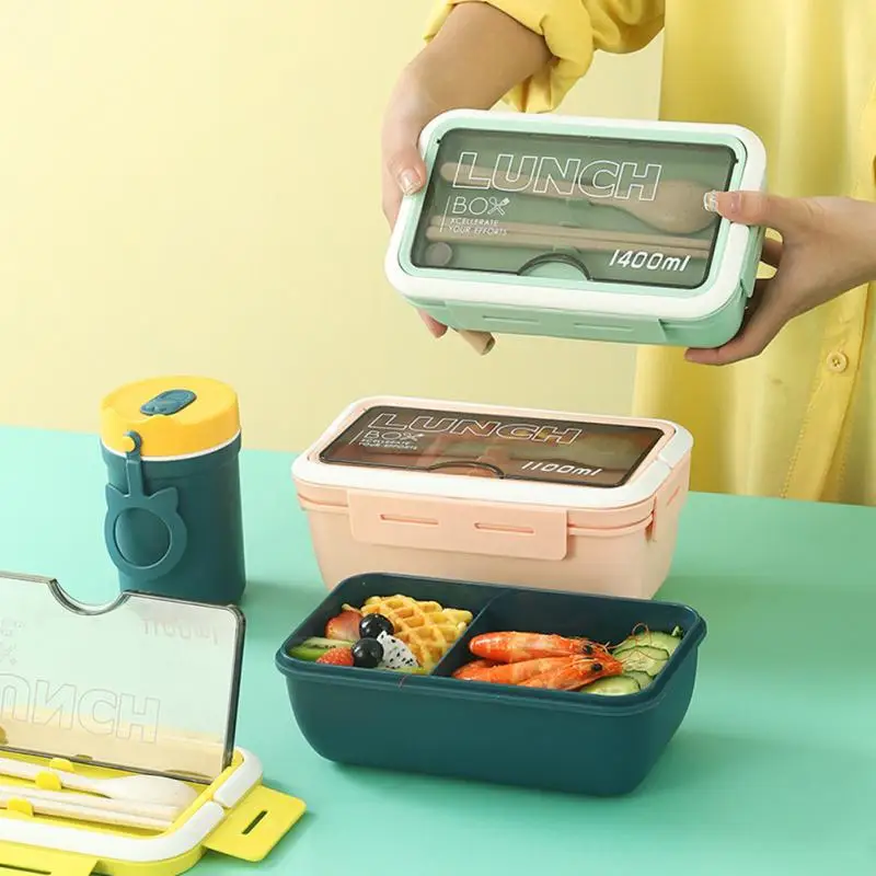 

Microwave Lunch Box Wheat Straw Bento Box With Compartment Picnic Bento Boxes Food Container Kids School Adult Office LunchBox