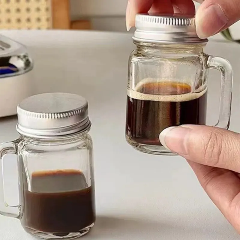 

35ml Mini Mason Jar For Jam Honey Sub-bottling Sealed Jar Leakproof Coffee Milk Juice Bottle With Lid Vodka Sample Storage Jar