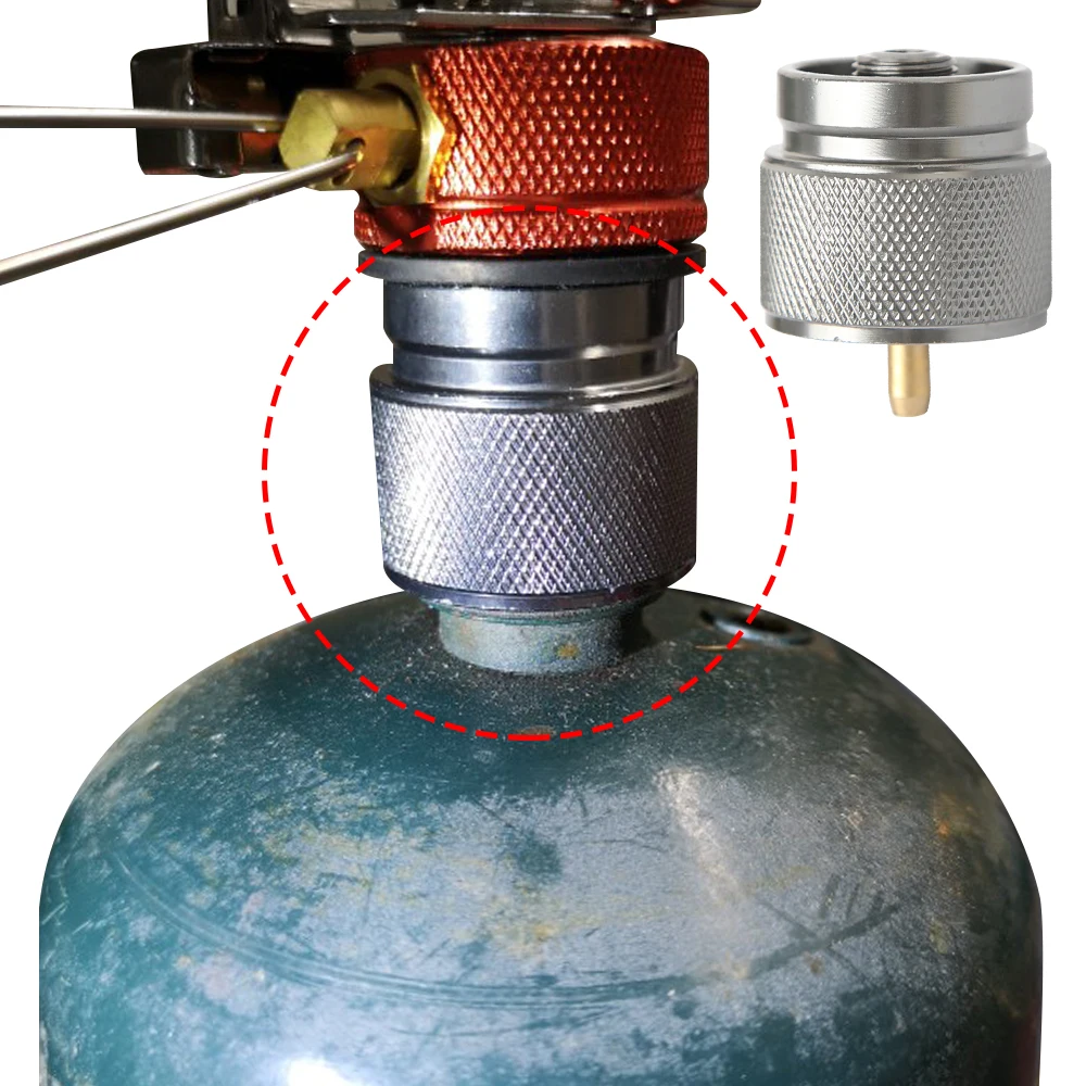 Outdoor Camping Stove Gas Tank Adapter Propane Tank Adapter American Standard Adapter Gas Burner Conversion Head Camping Gear