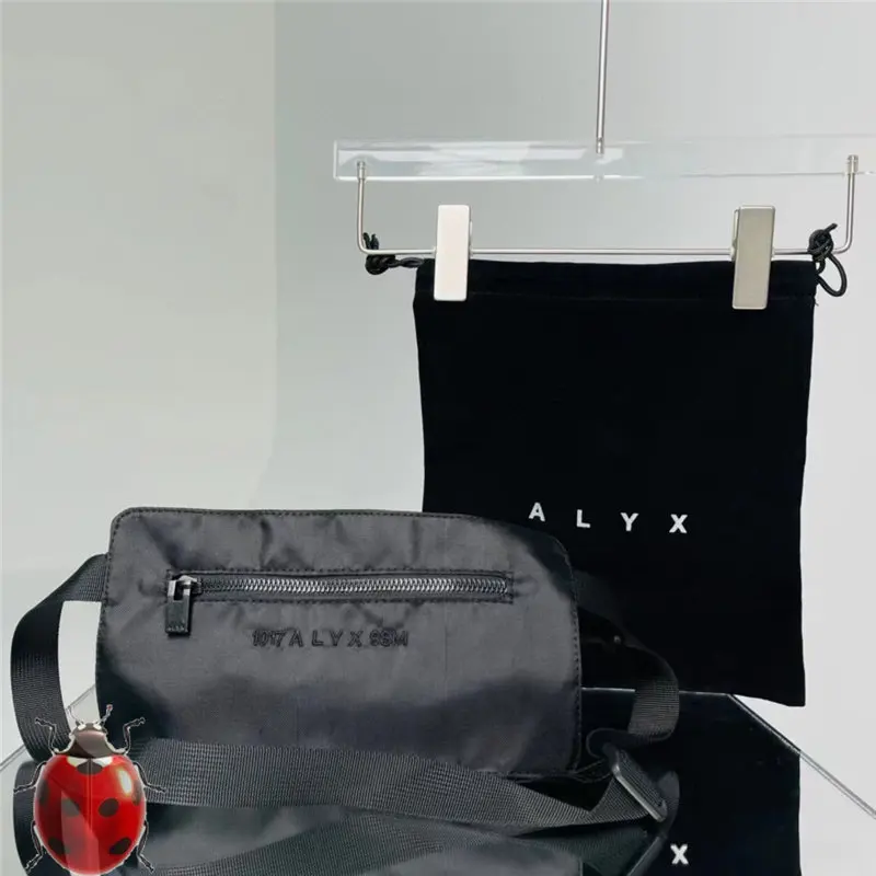 Best Quality Canvas ALYX Bag Men Women Embroidered 1017 ALYX 9SM Letters Logo Zipper Pocket Messenger Bag Four Seasons