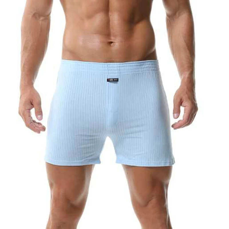 Хлопковые шорты-боксеры для мужчин мягкое удлиненное нижнее белье штаны с