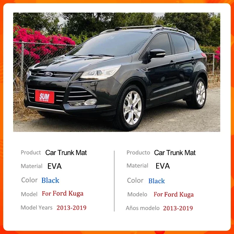 Для Ford Kuga Escape 2 MK2 2013 2014 2015 2016 2017 2018 2019 автомобильные задние коврики в багажник