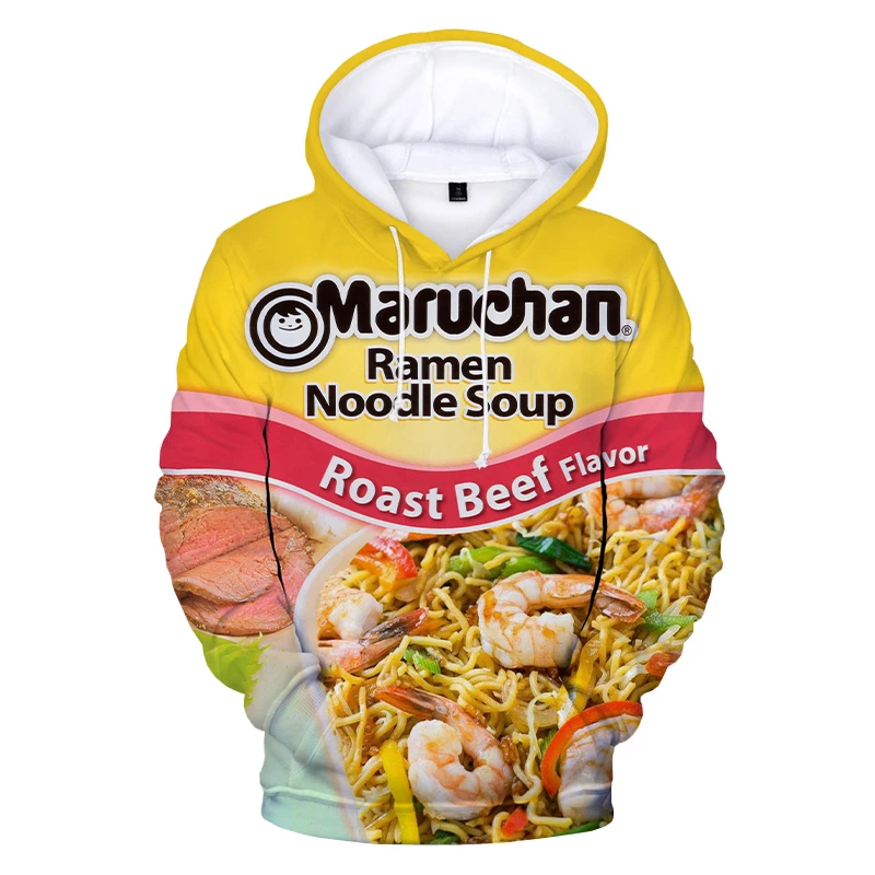 

2023 Fashion Noodles Potato Chips Men Clothes 3D Food Print Harajuku Streetwear Hoodie Sweatshirts Unisex Autumn Casual Hoodies