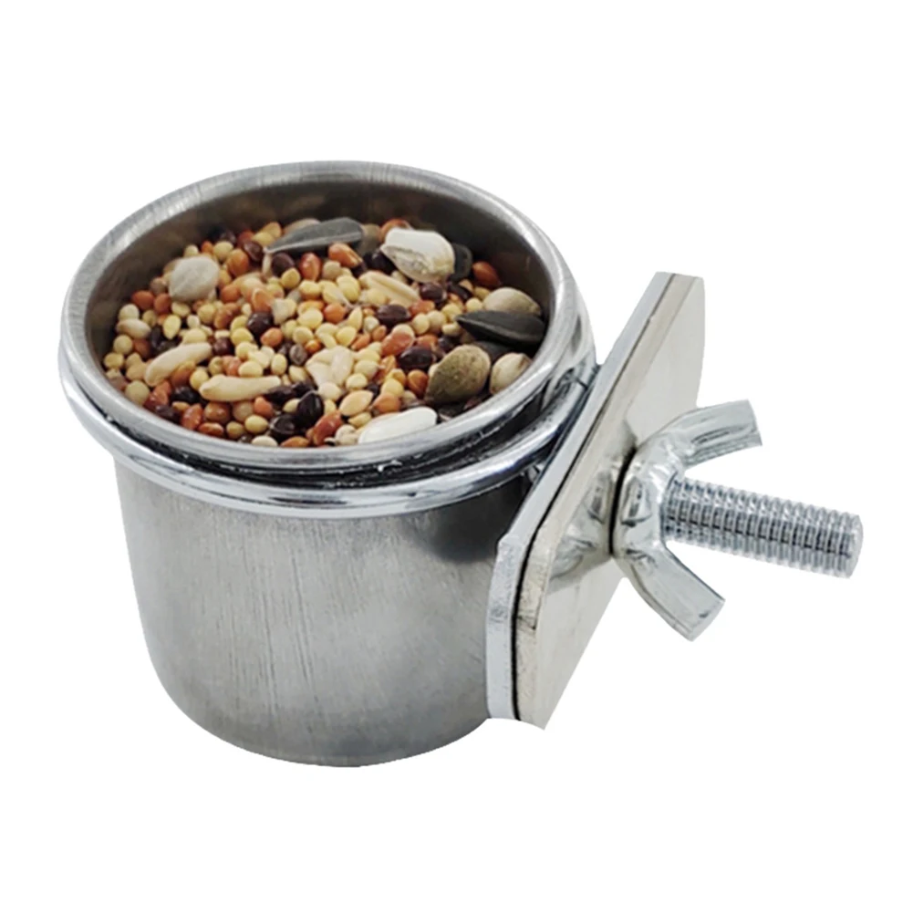 Подвесная клетка с птицами блюдо из нержавеющей стали контейнер для еды чаша