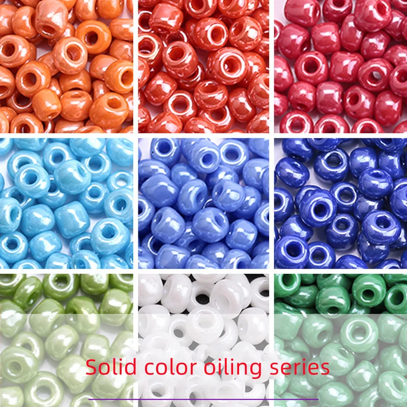

2mm1000pcs solid color oiling glass rice beads loose beads manual DIY Bracelet beads color rice beads wholesale accessories