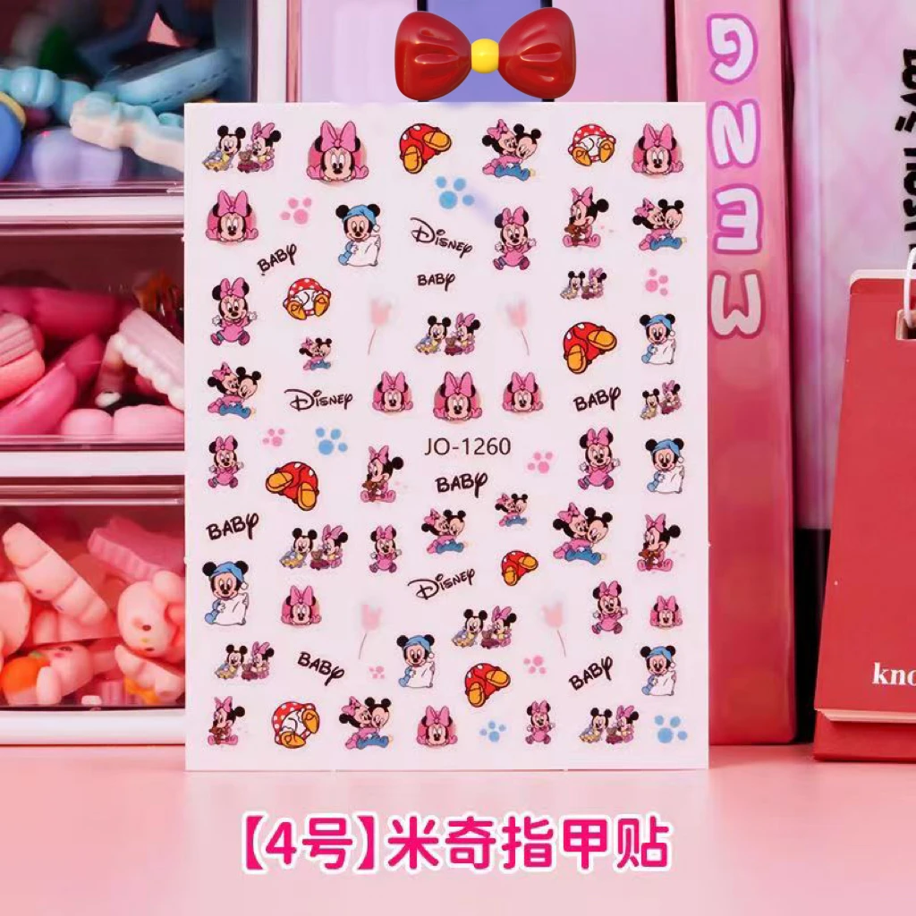 1 лист наклеек для ногтей милые Мультяшные детские наклейки серии Микки Маус