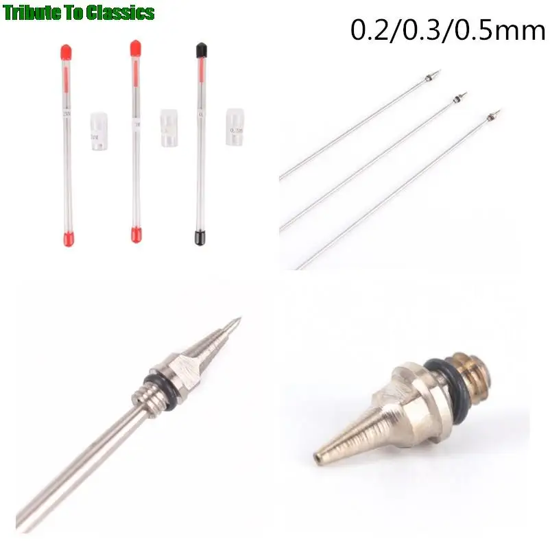 

0.2/0.3/0.5mm Airbrush Nozzle Needle Replacement Parts For Airbrushes Spray Gun Model Spraying Paint Sprayer Tool Accessories