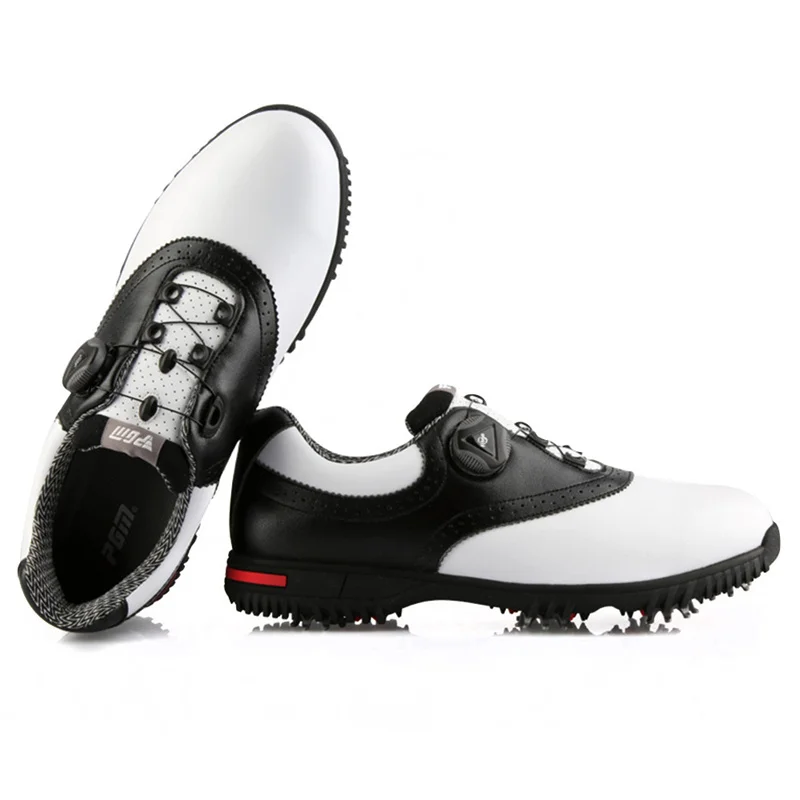 PGM Men Golf Shoes Waterproof Quick Lacing Sports Shoes Rotating Buckles Anti-slip Sneakers Multifunctional Golf Trainers
