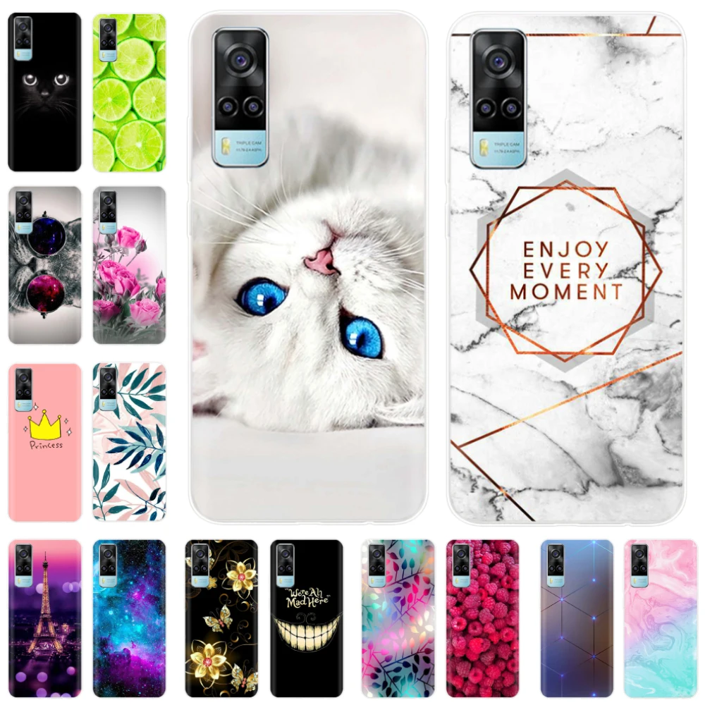 

For Vivo Y53s 4G Case Cute Painted Soft Rubber Silicone Shockproof Phone Case For Vivo Y53s Vivo Y53s Y 53s 4G Back Cover 6.58''