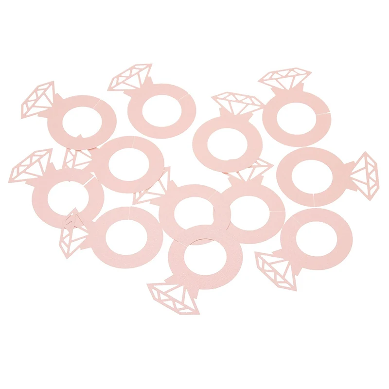 

10pcs Red Wine Decorative Cup Card Pink Red Purple Creative Diamond Hollow Cup Ring Wedding Birthday Party Graduate Decoration