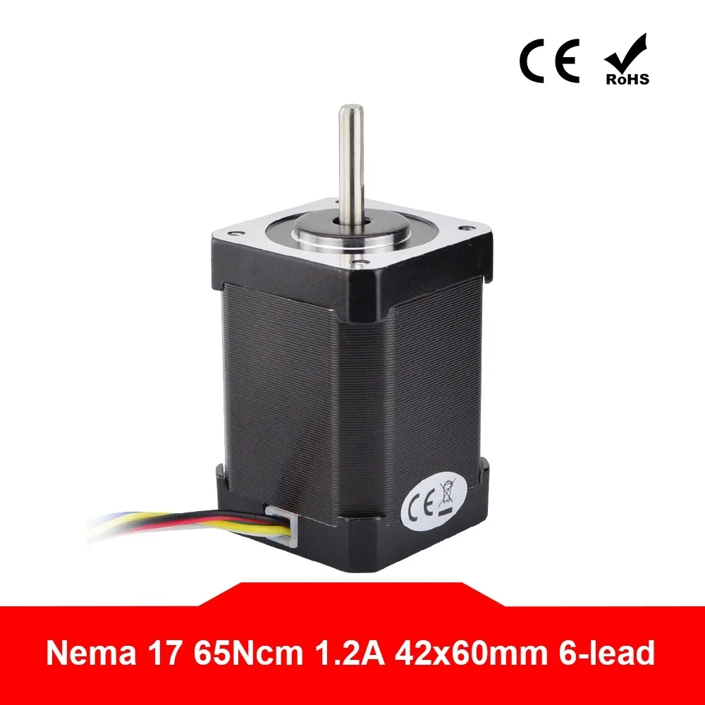 

Nema 17 Stepper Motor Unipolar 6-lead 60mm 42 Motor 65Ncm(92oz.in) 1.2A Nema17 Step Motor for CNC 3D Printer Motor
