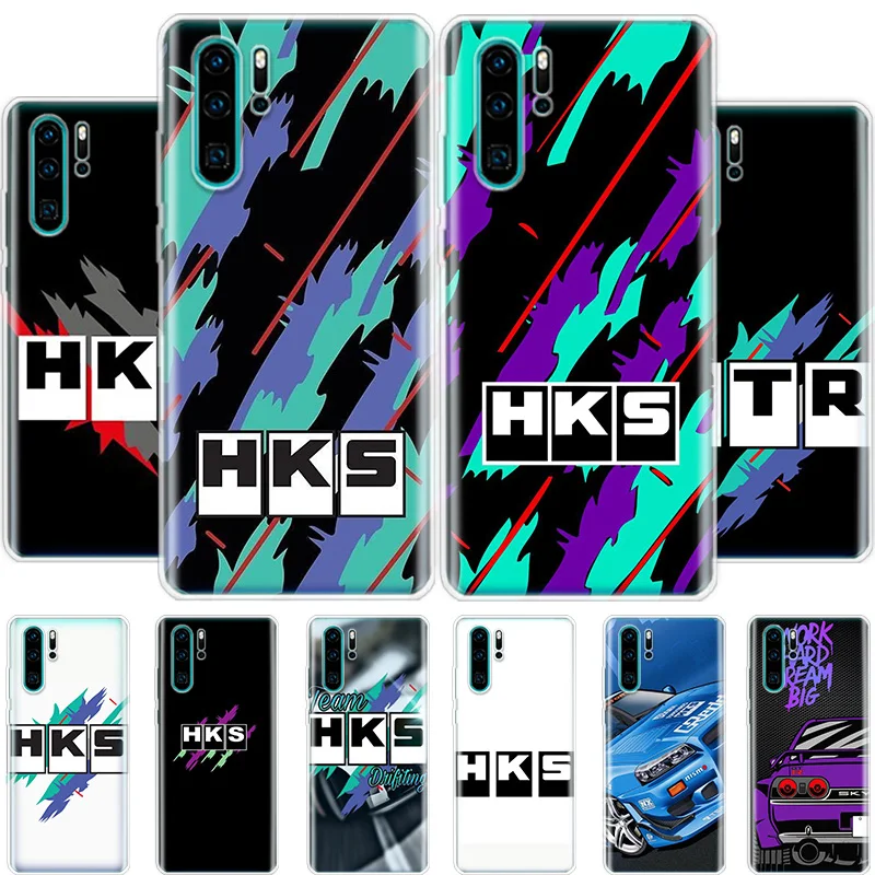 

Sports Car HKS JDM Phone Case For Huawei Honor 50 20 Pro 10i 9 Lite 9X 8A 8S 8X 7S 7X 7A P Smart Z 2021 Y5 Y6 Y7 Y9 Cover Soft