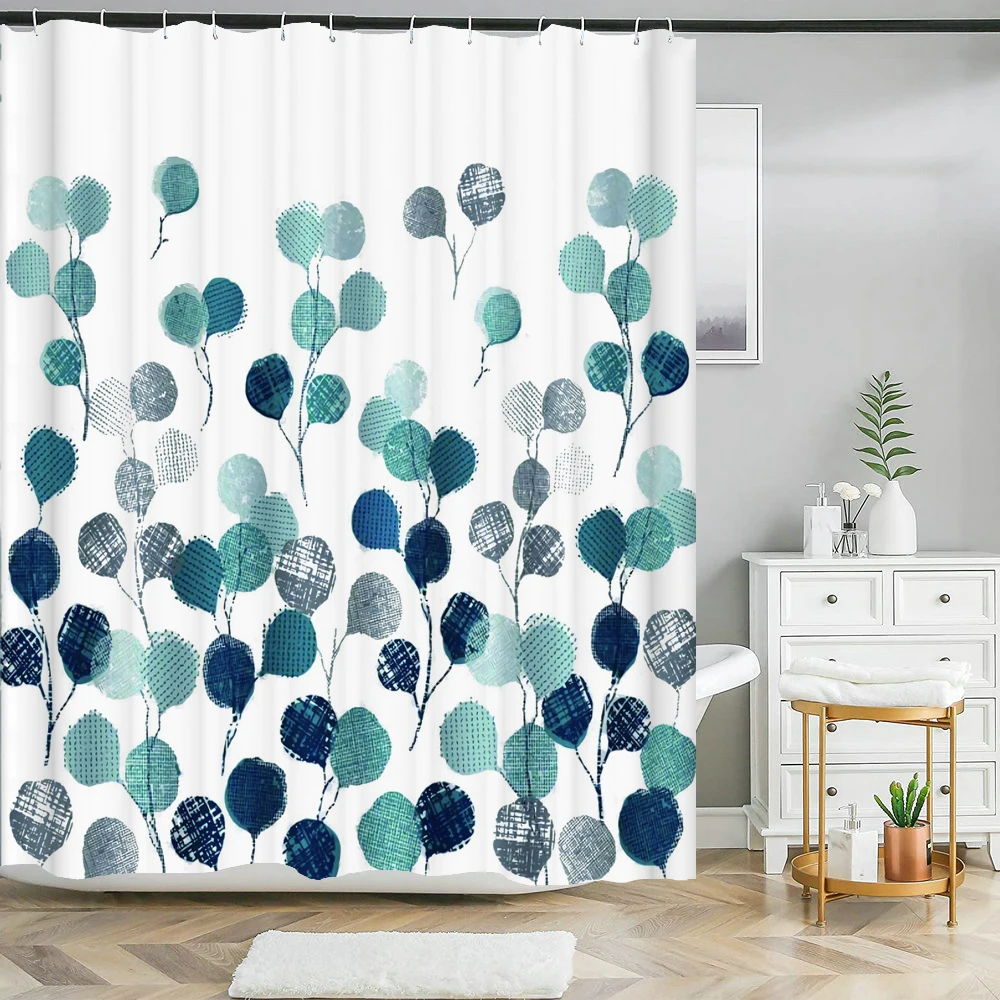 

Nordic style Art plant leaves shower curtain bathroom curtain waterproof polyester fabric bath curtains for bathroom decor