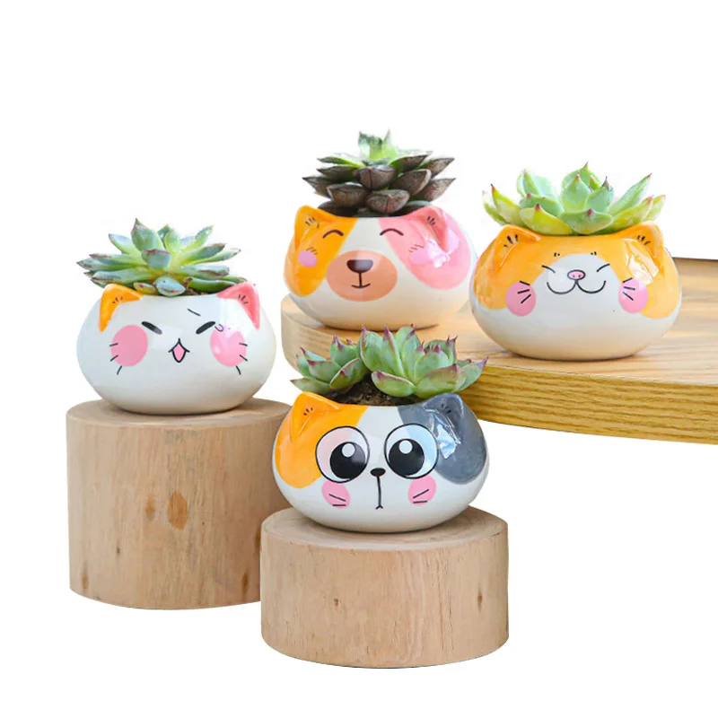 Strongwell фабричная Акция керамические цветочные горшки Мультяшные животные