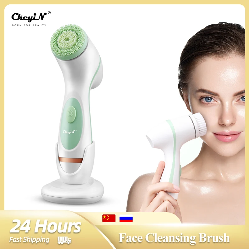 

CkeyiN Electric Face Cleanser Brush Facial Powered Deep Cleansing Auto Rotating Brush Rechargeable Exfoliator Blackhead Removal