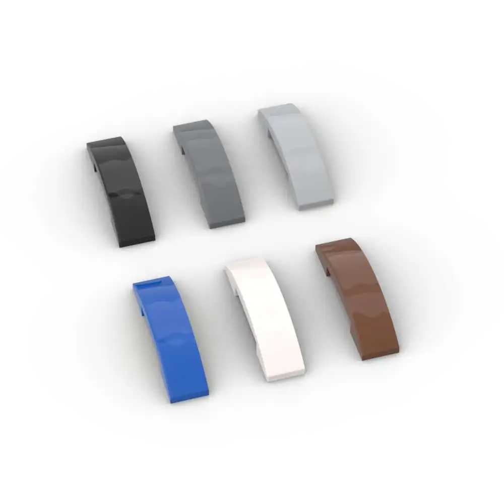 93273 изогнутые строительные блоки MOC 10 шт. 4x1x2/3 склон Обучающие сборные конструктор