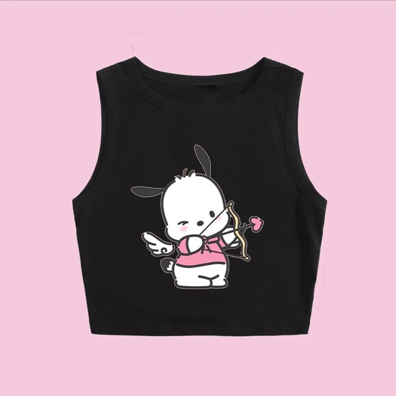 Новый японский солнечный стиль Y2K Sanrio Pochacco жилет-бретелька с принтом