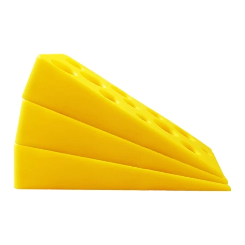

3Pieces Creative Silicone Cheese Door Stop Bottom Wedge Door Open for Classroom Office Home Door Stop Door Wedge E65B