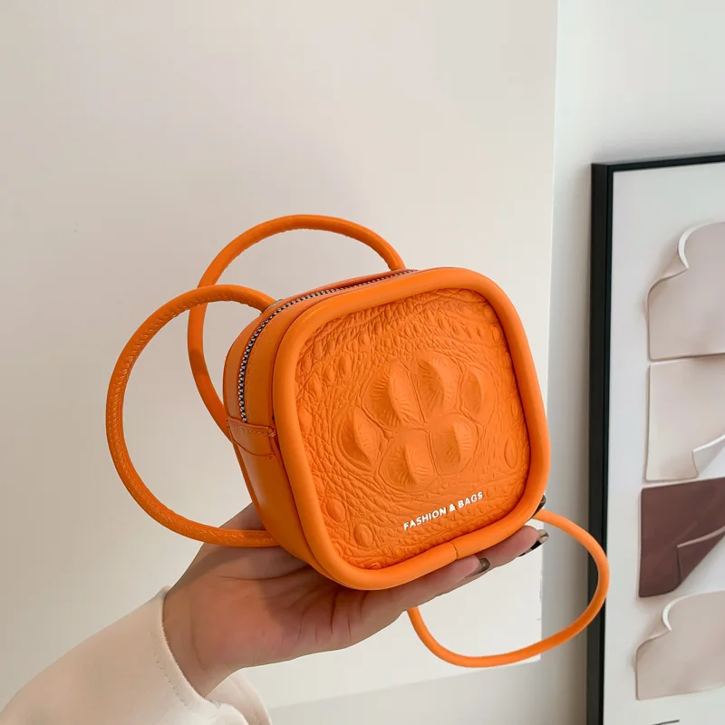 

Миниатюрная Женская квадратная сумка с узором под крокодила, кошельки и сумочки, роскошная коробка для губной помады, кожаные сумки через п...