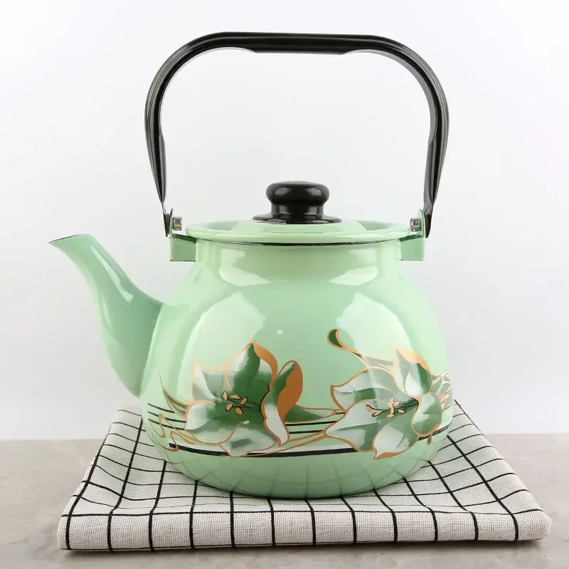 Эмалированный кухонный чайник большой емкости л молочный кувшин устойчивый к