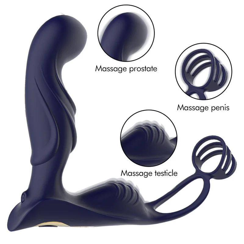 

Sex Tooys for Men Thrusting Prostate Massage Vibration Cock Penis Ring Sex Toys Anal Plug Stimulator Remote Control Dildo Male