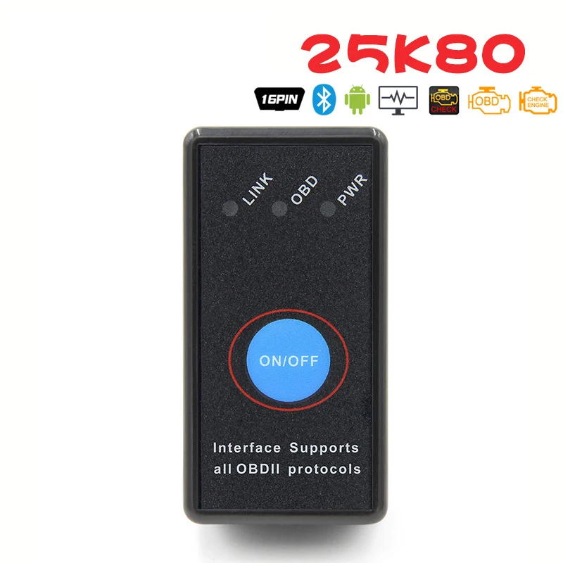 Сканер ELM 327 в 1 5 obd2 Bluetooth 2 0 с переключателем для Android ELM327 V1.5 OBD Автомобильный