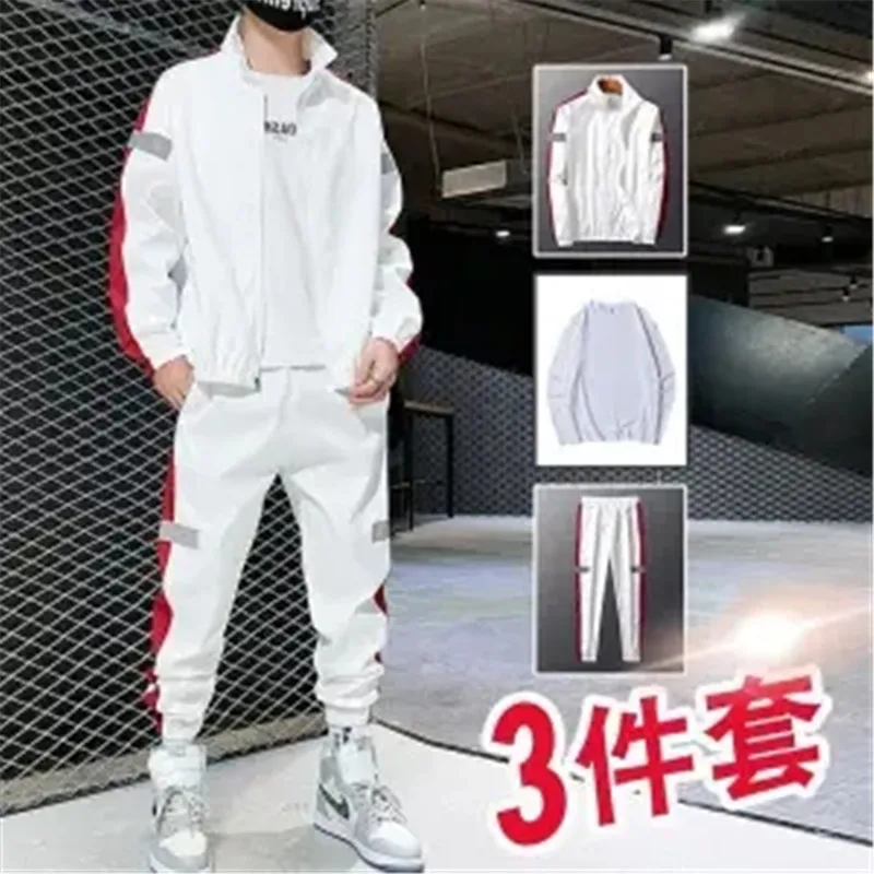 

Spring and Autumn Boys Suits Boys Sports Suits Leisure Suits Two-piece Suits Fitness Running Wear Thin Jacket + Casual Pants Lon