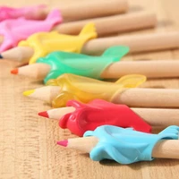10pcsset children students pencil holding practise dolphin fish writing posture correction device silicone hold a pen corrector