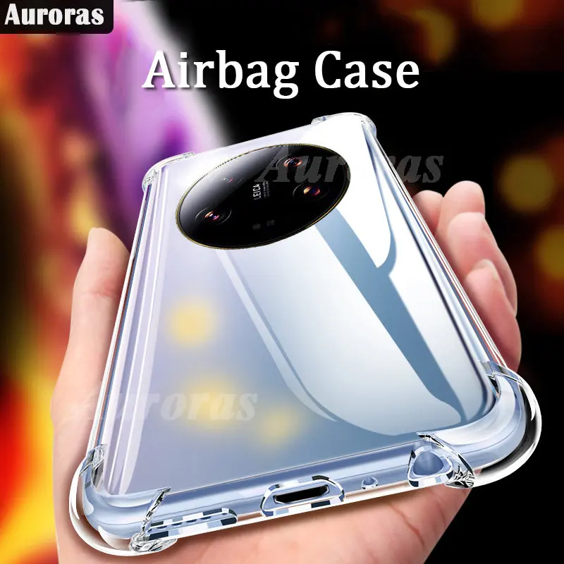 

Auroras For Xiaomi 13 Ultra Case Airbag Frame Clear Soft Silicone Full Coverage Shell For Xiaomi 13 Ultra Shockproof Back Cover