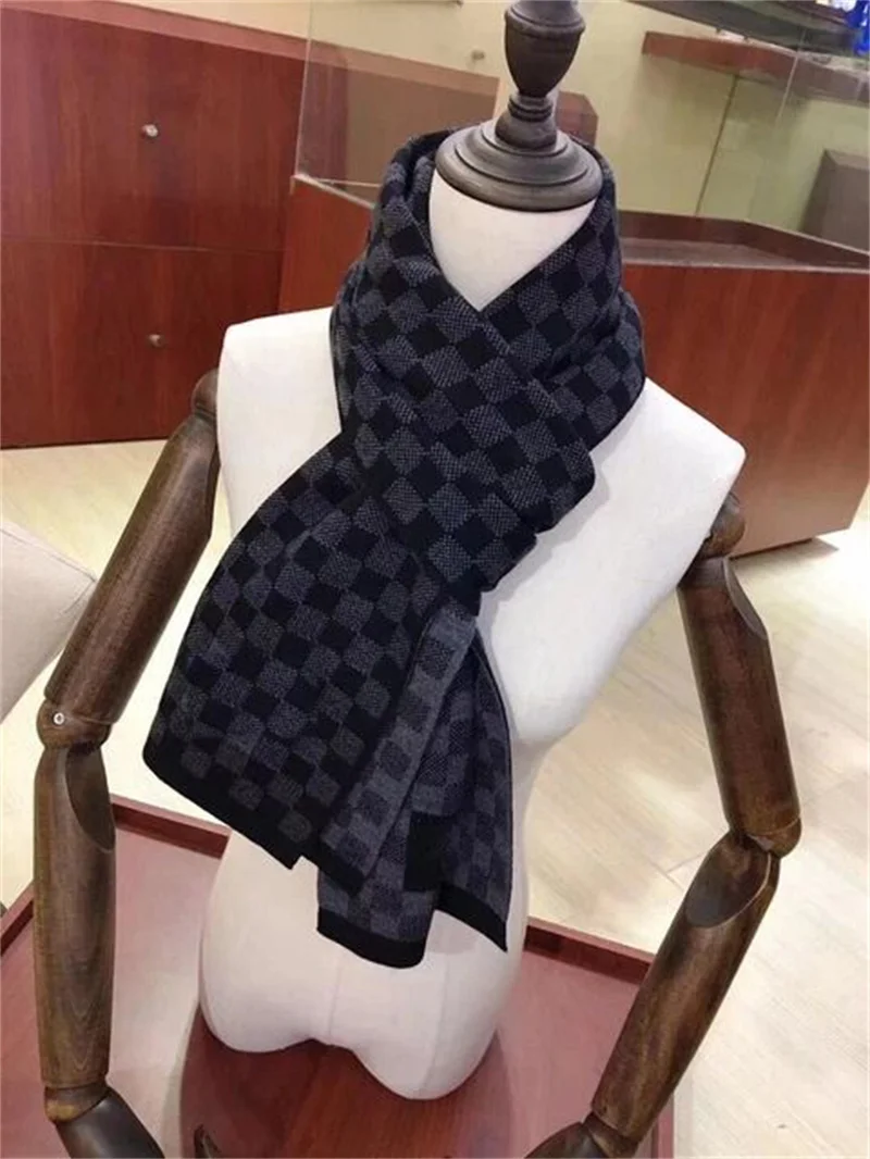 

2022 Unisex Men Boy Fall Winter Ladies Long Warm Fashion Wool Cashmere Poncho Kerchief Bandana Warps Scarf Gift 180x30cm