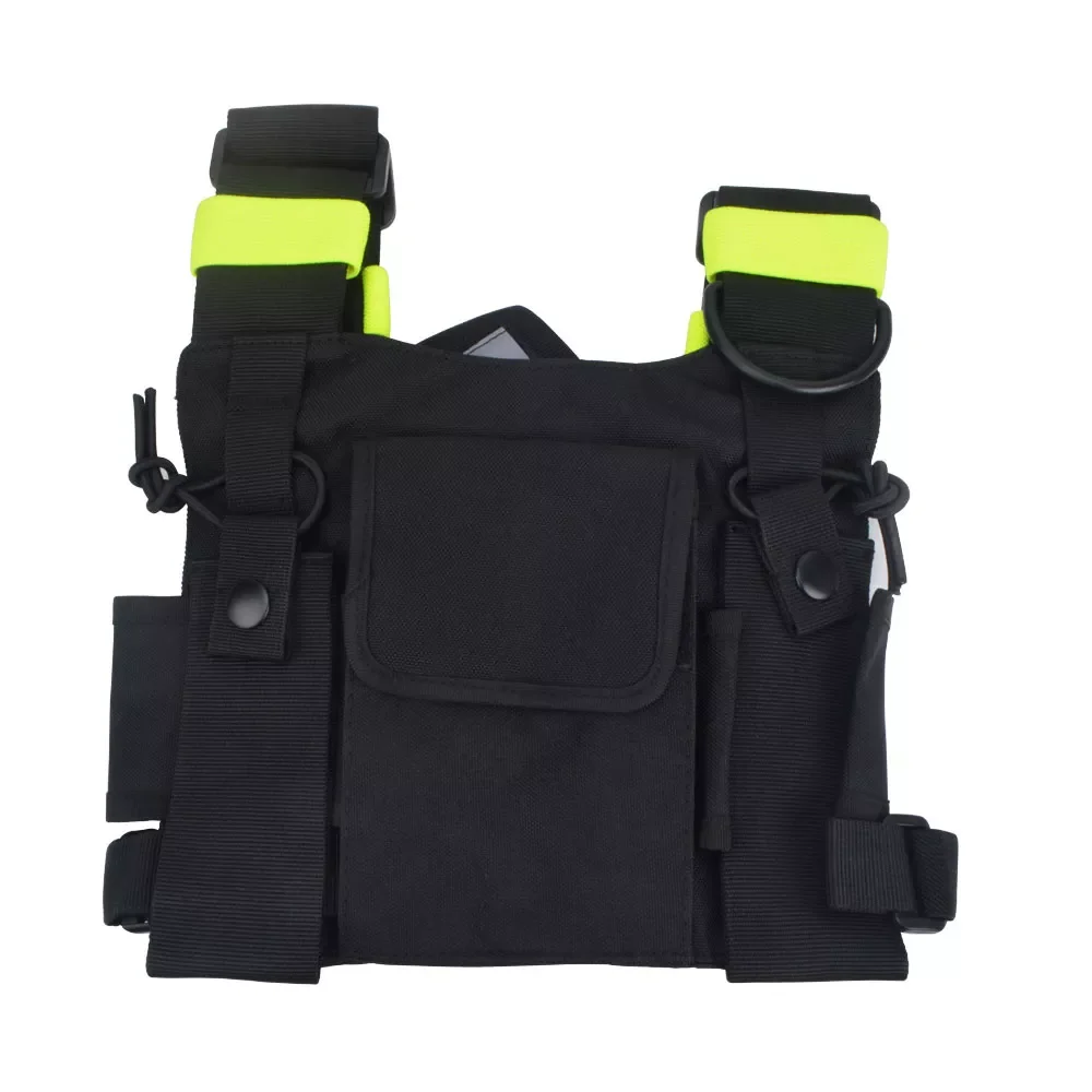 

Green Tactical Harness Front Pack bag Outdoor Pouch Carry Cases Holster for most Walkie Talkie Vest Chest bag