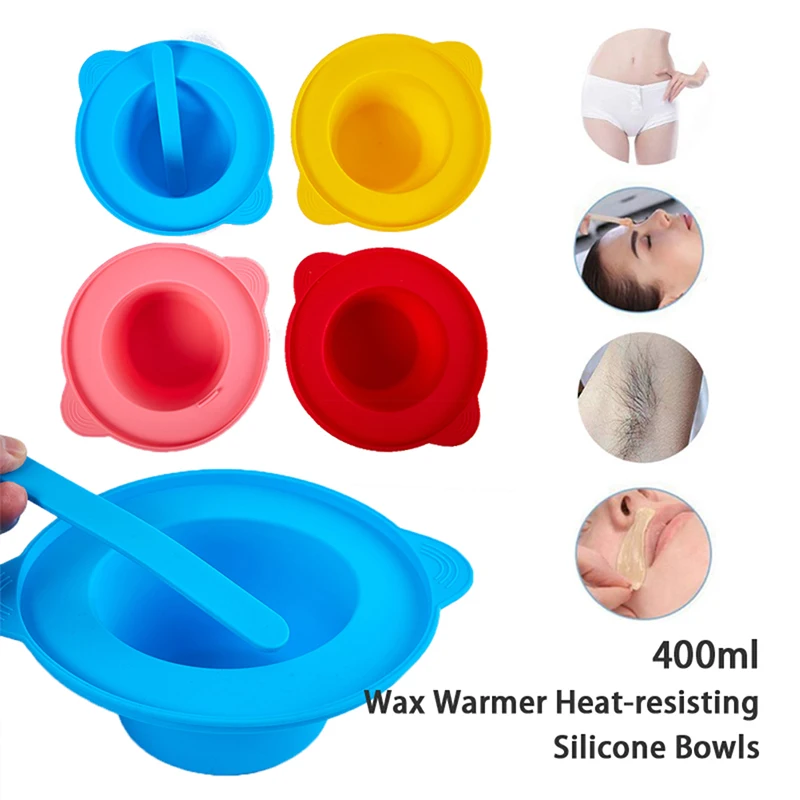 

400ml Wax Warmer Heat-resistant Silicone Bowls Hair Removal Wax Replacement Pot Silicone Bowls Hair Removal Beauty Mask