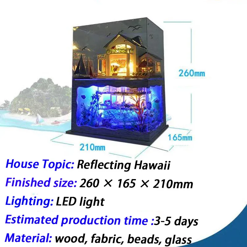 Миниатюрный Кукольный домик сделай сам комплект для большого домика морская