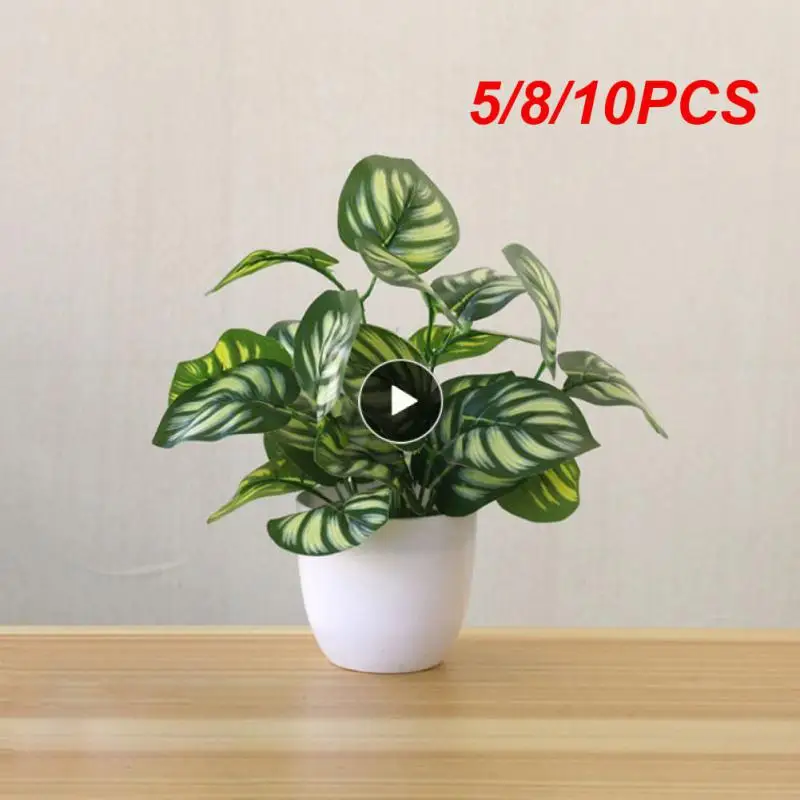

5/8/10PCS Fake Flowers Simulation Of Fake Flowers Table Potted Ornaments Artificial Plant Simulation Bonsai Small Tree Simulated