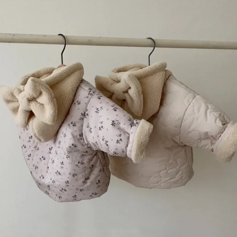 Осенне-зимнее цельное пальто для маленьких девочек и мальчиков