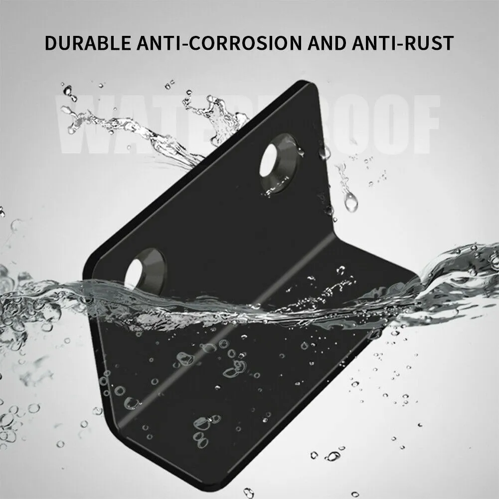 

4PCS Cold Rolled Steel Closures Cupboard Cabinet Magnetic Catch Wardrobe L Shaped Ultra Thin Black, Silver For Home Accessories