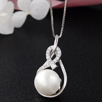 genuine 925 sterling silver freshwater pearl necklace women pendant silver 925 jewelry bizuteria collares pearl pendants girls