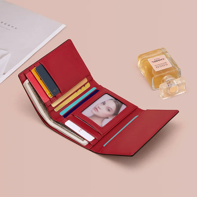 MashaLanti Women Wallets Short Female Purse Classic Style Card Holder Wallet Cardholder Designer Brand Money Purses