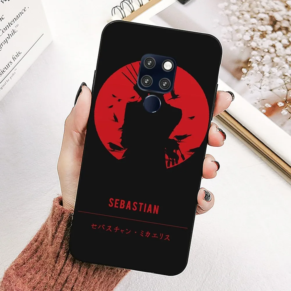 Чехол черный Батлер для телефона Redmi 8 9 10 pocoX3 pro Samsung Note 20 Huawei Mate 30 40 50 lite