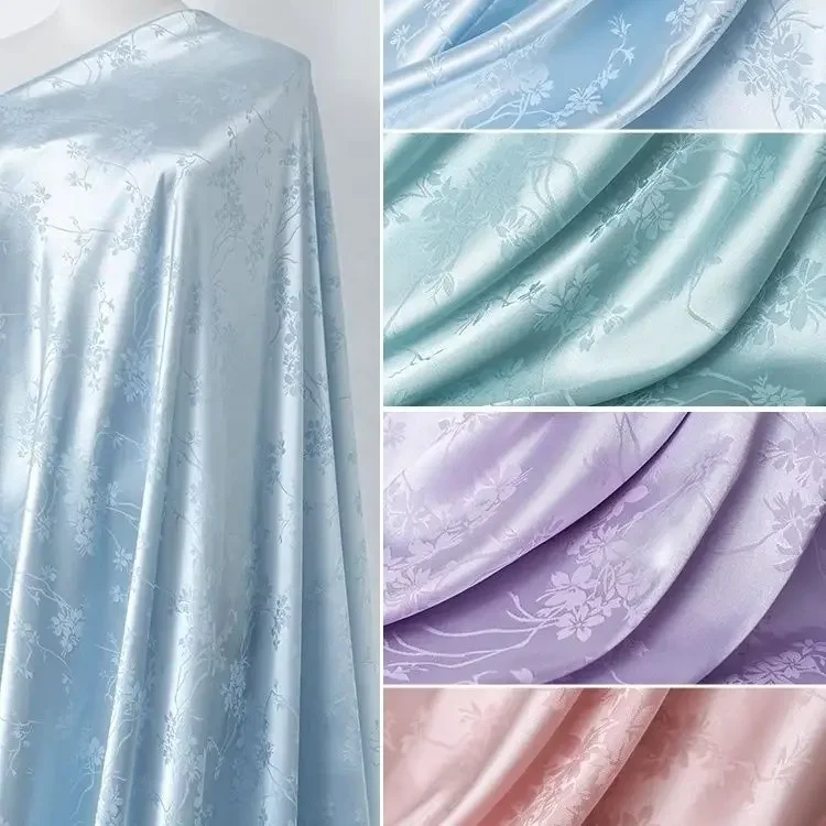 Микро-эластичная жаккардовая ткань по метрам для одежды Чонсам шитья простой