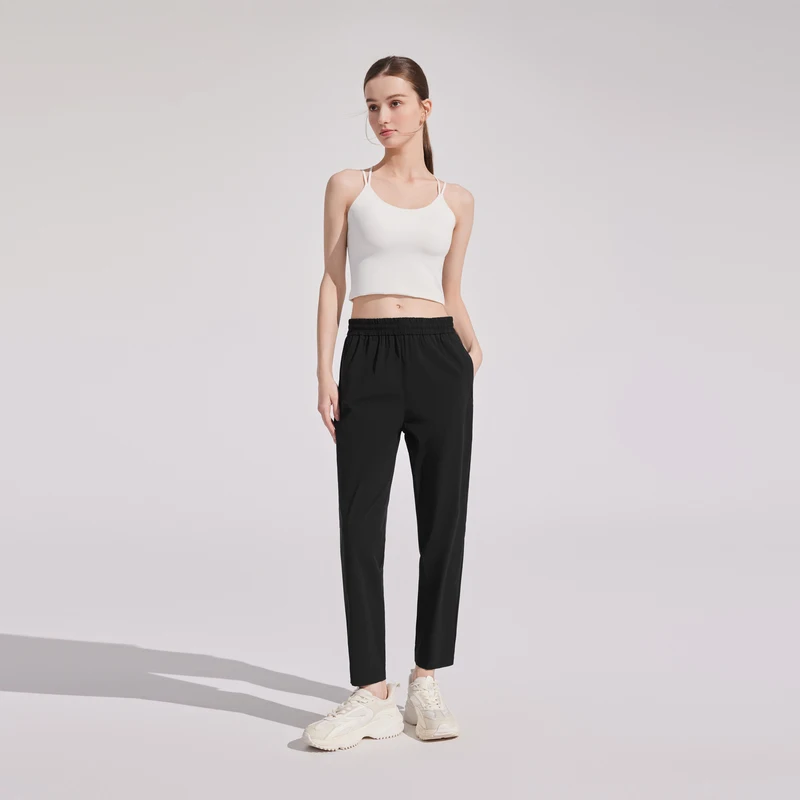 Женские Стрейчевые брюки BOSIDENG с завышенной талией повседневные деловые рабочие