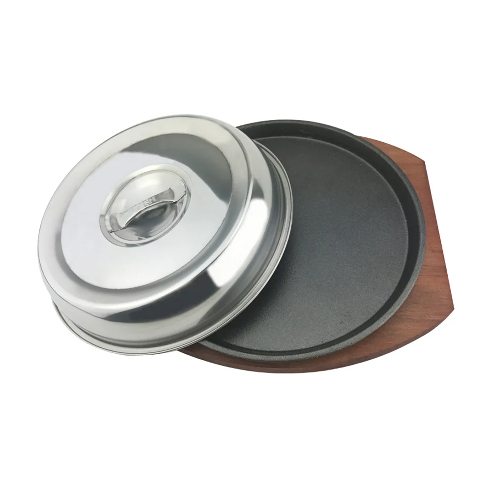 

Cast Fajita Plate Charcuterie Board Set Steak Grill Plate Sizzle Griddle Induction Stovetop Grill