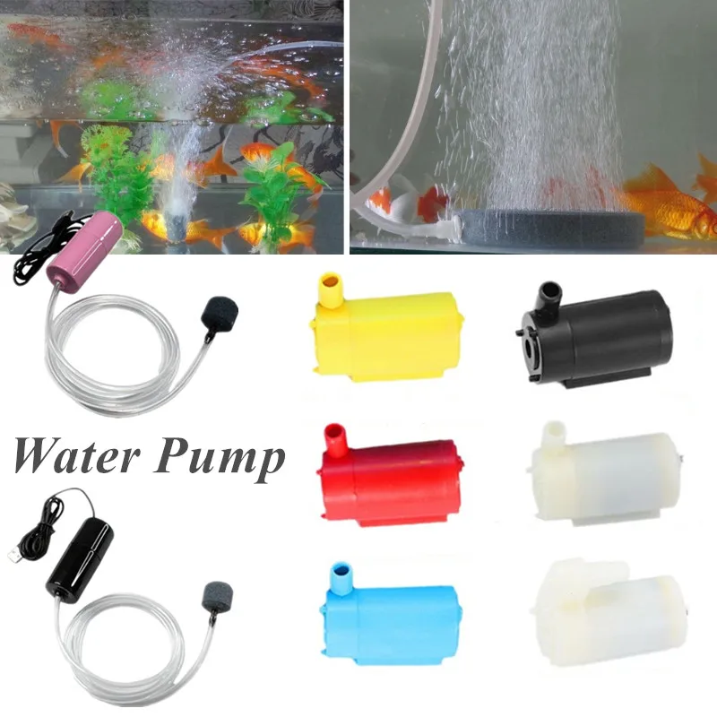 

3 Styles USB Portable Household Fishing Aquarium 5V 1W Double Pump Oxygen Single Air Compressor Vertical Horizonal Pump