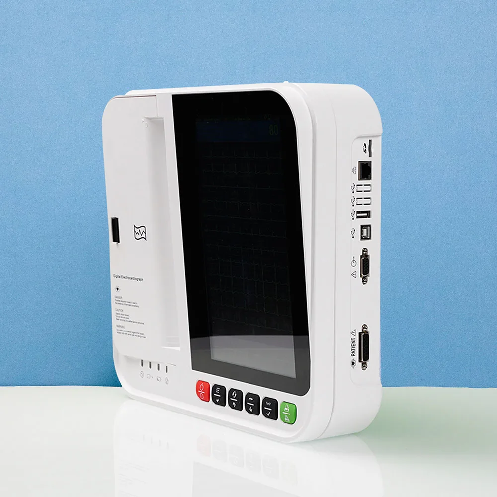 Цифровой 12-канальный ECG-аппарат с цветным сенсорным HD-экраном 10 2 дюйма
