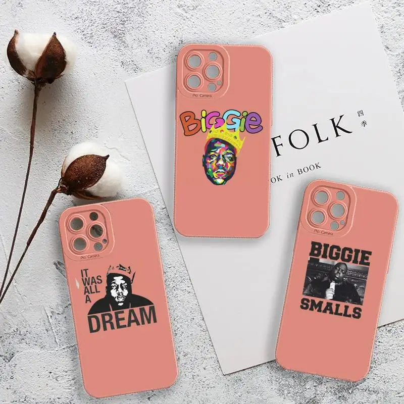 

biggie Rapper pattern Phone Case For iPhone 13 12 11 Pro MAX Mini X XS XR 7 8 Plus Camera Lens Liquid Silicone