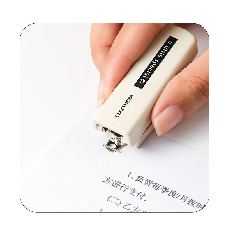 Kokuyo A Little Special Mini Color Stapler Set with 1000pcs 10N Staples Portable Paper Binder Office Binding School A7275 images - 6