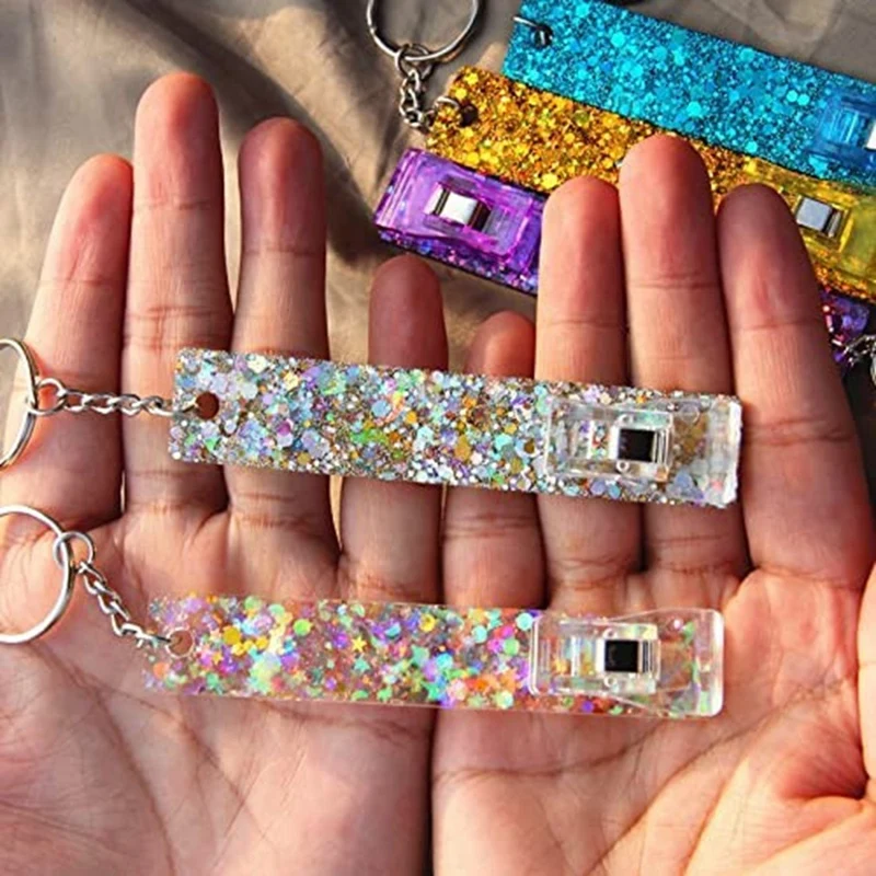 2 брелока для сбора карт формы литья эпоксидной смолы 12 акриловых разных цветов