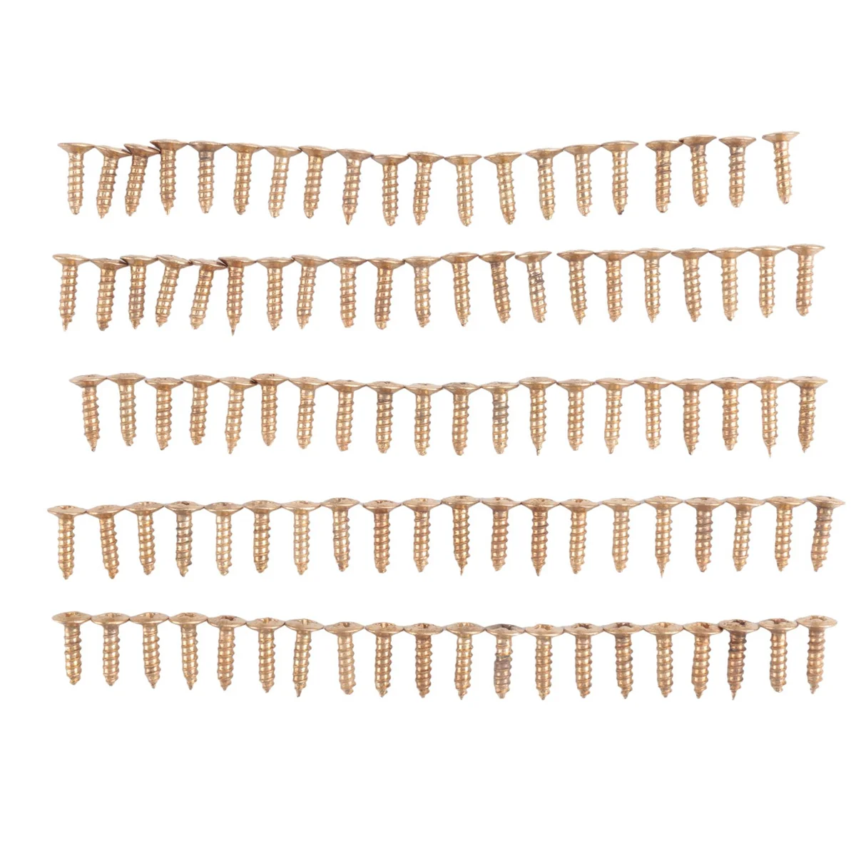 100 Pcs Guitar &amp Bass Pickguard Screws for Strat Tele Gold